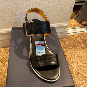 Never worn. KATZ2 black texture sandal by Tommy Hilfiger. Size 8.5 M  Elegant.